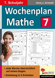 Cover von Wochenplan Mathe, 7. Schuljahr