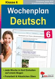 Cover von Wochenplan Deutsch, Klasse 6