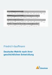 Cover von Deutsche Metrik nach ihrer geschichtlichen Entwicklung