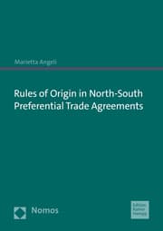 Cover von Rules of Origin in North-South Preferential Trade Agreements