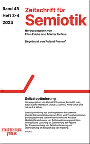 Cover von Zeitschrift für Semiotik / Selbstoptimierung