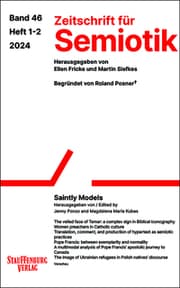 Cover von Zeitschrift für Semiotik / Saintly Models