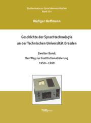 Cover von Geschichte der Sprachtechnologie an der Technischen Universität Dresden 2