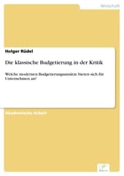 Cover von Die klassische Budgetierung in der Kritik