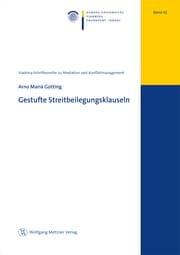 Cover von Gestufte Streitbeilegungsklauseln
