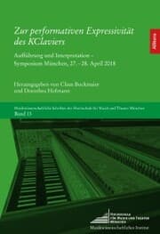 Cover von Zur performativen Expressivität des KClaviers