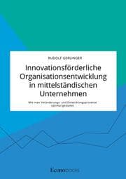 Cover von Innovationsförderliche Organisationsentwicklung in mittelständischen Unternehmen. Wie man Veränderungs- und Entwicklungsprozesse optimal gestaltet