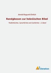 Cover von Randglossen zur hebräischen Bibel
