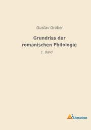 Cover von Grundriss der romanischen Philologie
