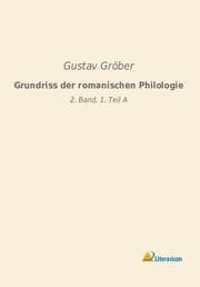 Cover von Grundriss der romanischen Philologie