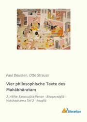 Cover von Vier philosophische Texte des Mahâbhâratam