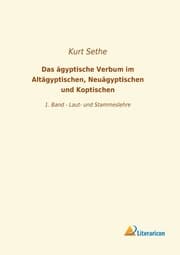 Cover von Das ägyptische Verbum im Altägyptischen, Neuägyptischen und Koptischen
