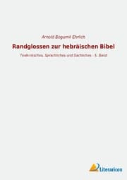 Cover von Randglossen zur hebräischen Bibel