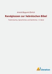 Cover von Randglossen zur hebräischen Bibel