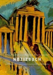 Cover von Notizbuch klein A5 Blanko - Notizheft 44 Seiten 90g/m2 - Softcover Ernst Ludwig Kirchner 'Brandenburger Tor' Berlin - FSC Papier