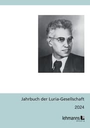 Cover von Jahrbuch der Luria-Gesellschaft 2024
