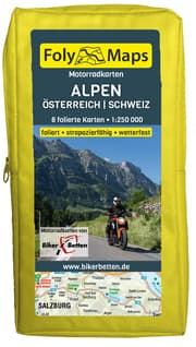 Cover von FolyMaps Motorradkarten Alpen Österreich Schweiz