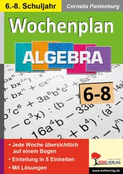 Cover von Wochenplan Algebra / Klasse 6-8