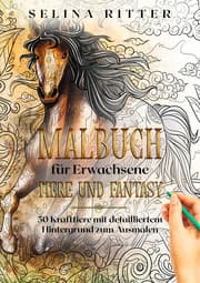 Cover von Malbuch für Erwachsene - Tiere und Fantasy