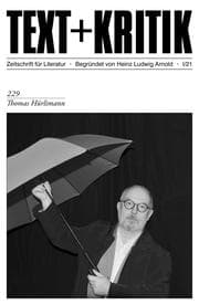 Cover von TEXT + KRITIK 229 -Thomas Hürlimann