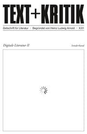 Cover von TEXT + KRITIK Sonderband - Digitale Literatur II