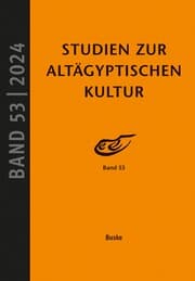 Cover von Studien zur Altägyptischen Kultur Band 53