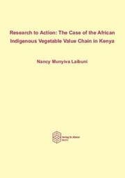 Cover von Research to Action: The Case of the African Indigenous Vegetable Value Chain in Kenya