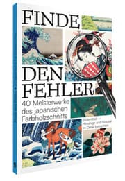 Cover von Finde den Fehler - 40 Meisterwerke des japanischen Farbholzschnitts