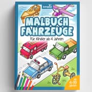 Cover von Malbuch Fahrzeuge für Kinder ab 4 Jahren