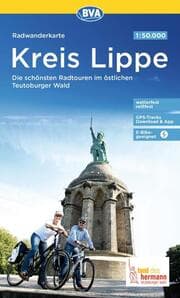 Cover von BVA Radwanderkarte Kreis Lippe die schönsten Radtouren im östlichen Teutoburger Wald 1:50.000