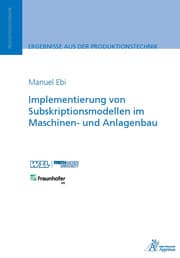 Cover von Implementierung von Subskriptionsmodellen im Maschinen- und Anlagenbau