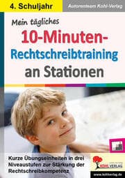 Cover von Mein tägliches 10-Minuten-Rechtschreibtraining an Stationen, Klasse 4
