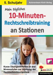 Cover von Mein tägliches 10-Minuten-Rechtschreibtraining an Stationen / Klasse 5