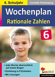 Cover von Wochenplan Rationale Zahlen / Klasse 6