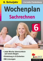 Cover von Wochenplan Sachrechnen / Klasse 6