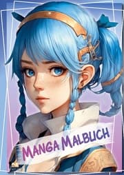Cover von Manga Malbuch für Mädchen ab 8 Jahren mit 52 Ausmalbildern