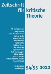 Cover von Zeitschrift für kritische Theorie / Zeitschrift für kritische Theorie, Heft 54/55