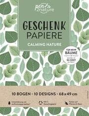 Cover von Geschenkpapier-Buch Calming Nature