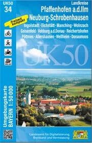 Cover von UK50-34 Landkreise Pfaffenhofen a.d.Ilm, Neuburg-Schrobenhausen