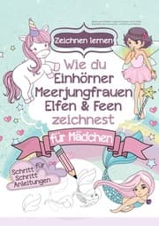 Cover von Zeichnen lernen für Mädchen im magischen Zeichenbuch