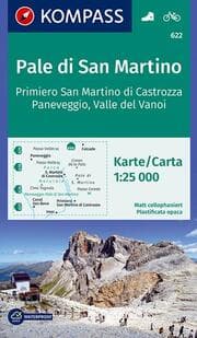 Cover von KOMPASS Wanderkarte 622 Paledi San Martino, Primiero San Martino di Castrozza, Paneveggio, Valle del Vanoi 1:25.000