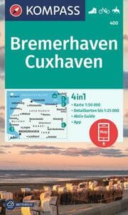 Cover von KOMPASS Wanderkarte 400 Bremerhaven-Cuxhaven 1:50.000