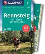 Cover von KOMPASS Wanderführer Rennsteig, 10 Etappen mit Extra-Tourenkarte