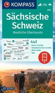 Cover von KOMPASS Wanderkarte 810 Sächsische Schweiz, Westliche Oberlausitz 1:50.000