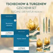 Cover von Tschechow & Turgenew Geschenkset - 2 Bücher (Hardcover mit Audio-Online) + Eleganz der Natur Schreibset Premium