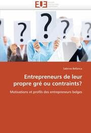 Cover von Entrepreneurs de leur propre gre ou contraints?
