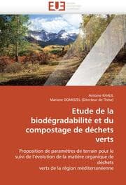 Cover von Etude de la biodegradabilite et du compostage de dechets verts