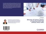 Cover von Behavior of various shapes of structure with and without shear walls