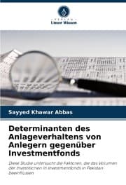Cover von Determinanten des Anlageverhaltens von Anlegern gegenüber Investmentfonds