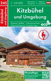Cover von Kitzbühel und Umgebung, Wander-/Radkarte 1:25 000
